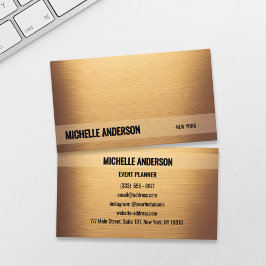 ブラシ付きエレガント金ゴールドミニマリスト 名刺