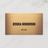 ブラシ付きエレガント金ゴールド名刺 名刺 (正面)