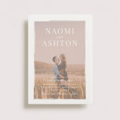 ブラシ付きオーバーレイ結婚式招待状 招待状