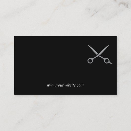 ブラシ付きカラフルテクスチャプロフェッショナルスタイリスト 名刺 (裏面)