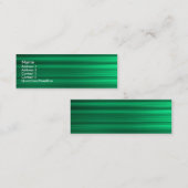 ブラシ付きグリーン スキニー名刺 (正面/裏面)