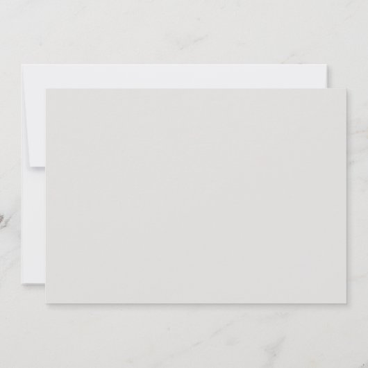 ブラシ付きグレーと白ベビーシャワー招待状 招待状 (裏面)