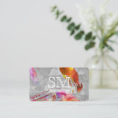 ブラシ付きコンテンポラリーテクスチャモノグラム 名刺 (スタンド正面)