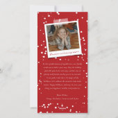 ブラシ付きジョユ素朴ヌエル葉クリスマス写真 シーズンカード (裏面)