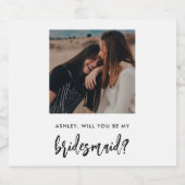 ブラシ付きスクリプトフォトは私のブライドメイド ビールラベル (シングルラベル)