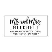 ブラシ付きスクリプモダント差出人住所 セルフインキングスタンプ (デザイン)