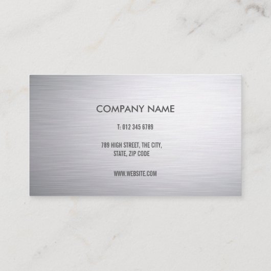 ブラシ付きスチールモダンプロフェッショナル 名刺 (裏面)