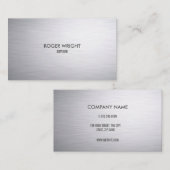 ブラシ付きスチールモダンプロフェッショナル 名刺 (正面/裏面)
