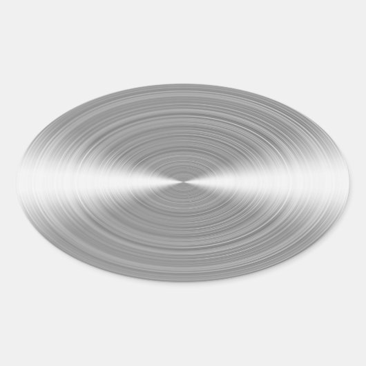 ブラシ付きステンレス 楕円形シール (正面)