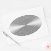 ブラシ付きステンレス 楕円形シール (封筒)