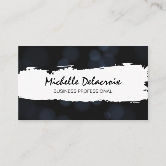 ブラシ付きストローク |《写真》ぼけ味背景 名刺 (正面)