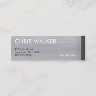 ブラシ付きチタンメタルテクスチャミニカード スキニー名刺