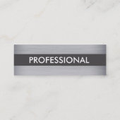 ブラシ付きチタンメタルテクスチャミニカード スキニー名刺 (裏面)