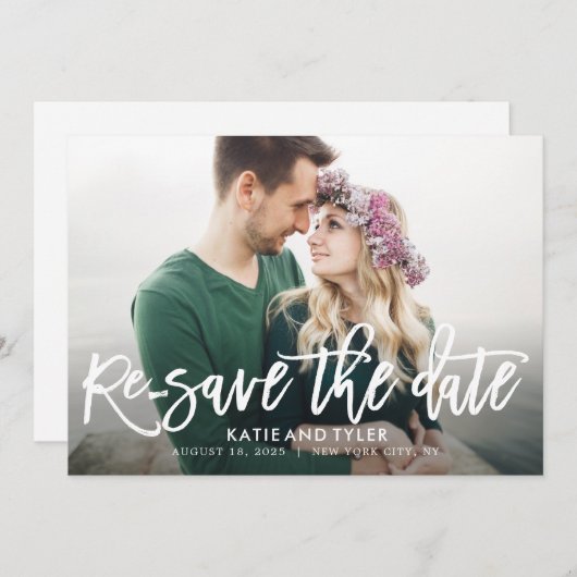 ブラシ付きチャームの編集可能カラー日付カードの変更 サンキューカード (正面/裏面)