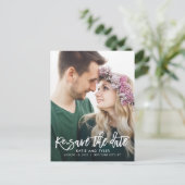 ブラシ付きチャームカスタムカラー結婚の更新はがき ポストカード (スタンド正面)