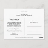 ブラシ付きチャームカスタムカラー結婚の更新はがき ポストカード (裏面)