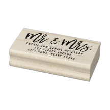 ブラシ付きチャームパーソナライズされたウッドスタンプ