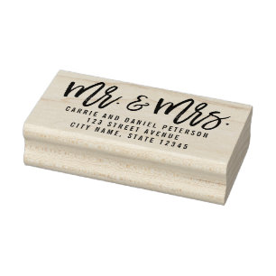 ブラシ付きチャームパーソナライズされたウッドスタンプ ラバースタンプ