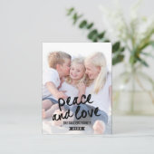 ブラシ付きチャームホリデーフォトカードポストカード シーズンポストカード (スタンド正面)