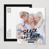 ブラシ付きチャームホリデーフォトカードポストカード シーズンポストカード (正面/裏面)