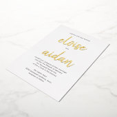 ブラシ付きネーム実在フォイル結婚式招待状 箔招待状 (回転した状態)