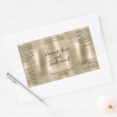 ブラシ付きパール金属箔化粧品ボトルラベル 長方形シール (封筒)