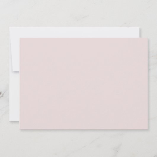 ブラシ付きピンクと白のベビーシャワー招待状 招待状 (裏面)