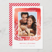 ブラシ付きフレームミニマルモダンの紅葉 シーズンカード (正面/裏面)