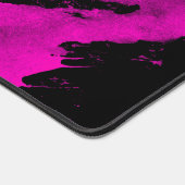 ブラシ付きブラック&ピンクデスクマットのカスタマイズ可能 デスクマット (コーナー)