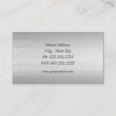 ブラシ付きプラチナ弁護士名刺 名刺 (裏面)