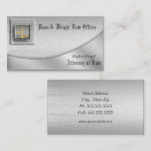 ブラシ付きプラチナ弁護士名刺 名刺 (正面/裏面)