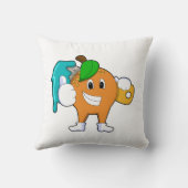 ブラシ付きペインターとしてオ絵を描レンジ クッション (裏面)