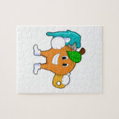 ブラシ付きペインターとしてオ絵を描レンジ ジグソーパズル (横)