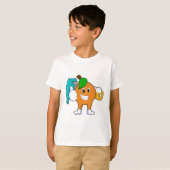 ブラシ付きペインターとしてオ絵を描レンジ Tシャツ (正面フル)