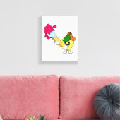 ブラシ付きペインター絵を描のApple キャンバスプリント (インサイチュ (リビング))