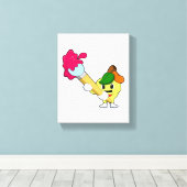 ブラシ付きペインター絵を描のApple キャンバスプリント (インサイチュ (ウッドフロア))