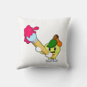 ブラシ付きペインター絵を描のApple クッション (裏面)