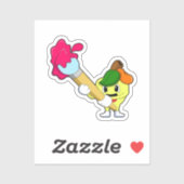 ブラシ付きペインター絵を描のApple シール (シート)