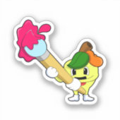 ブラシ付きペインター絵を描のApple シール (正面)