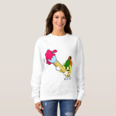 ブラシ付きペインター絵を描のApple スウェットシャツ (正面フル)