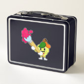 ブラシ付きペインター絵を描のApple メタルランチボックス (裏面)