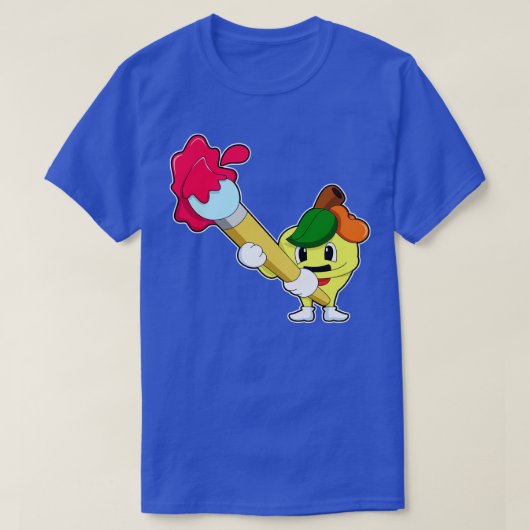 ブラシ付きペインター絵を描のApple Tシャツ (デザイン正面)