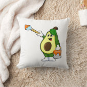 ブラシ付きペインター絵を描アボカド クッション (ブランケット)