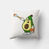 ブラシ付きペインター絵を描アボカド クッション (裏面)
