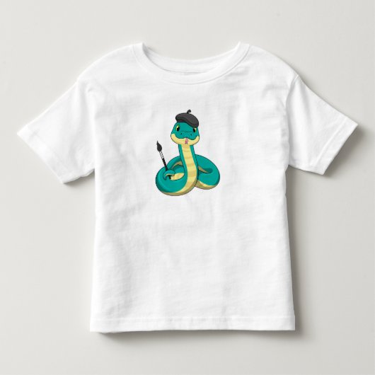 ブラシ付きペイ絵を描タン トドラーTシャツ (正面)
