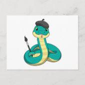 ブラシ付きペイ絵を描タン ポストカード (正面)