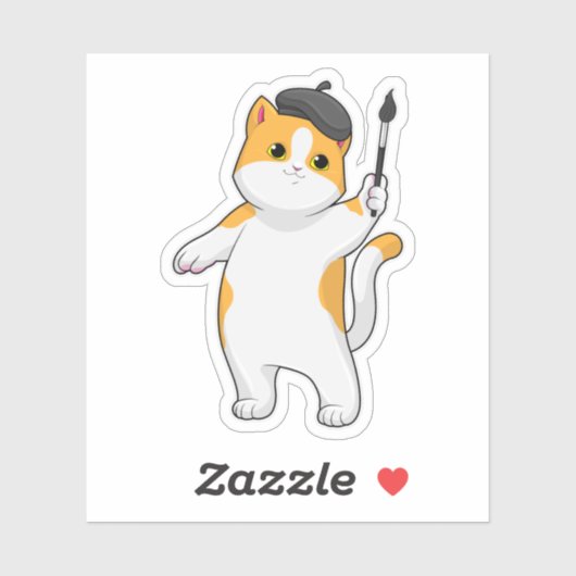 ブラシ付きペイ絵を描ター シール (シート)