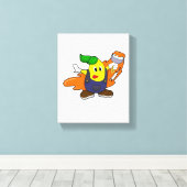 ブラシ付きペイ絵を描タ キャンバスプリント (インサイチュ (ウッドフロア))