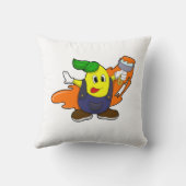 ブラシ付きペイ絵を描タ クッション (裏面)