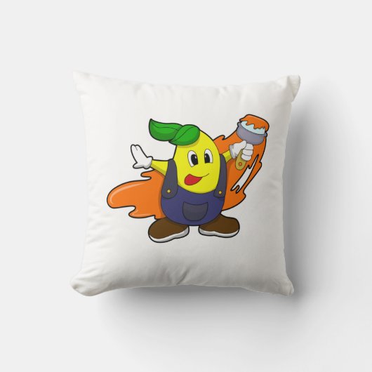 ブラシ付きペイ絵を描タ クッション (正面)